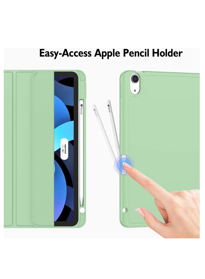 ELTRAZONE Smart iPad Air Case - Compatible with 6th Gen 11-Inch (2024), 5th Gen & 4th Gen 10.9-Inch (2022/2020) - Touch ID Support, Auto Wake/Sleep - Matcha Green - Image 3
