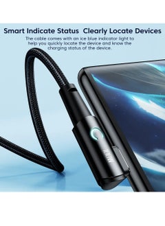 toocki USB C Charging Cable, 5A Current Fast Charging USB C To USB C Cable With 90 Degree Angle, Portable And Flexible Charging Data Cable Wire For For Most Of The Mobile Phones, (100W, 0.25m Black)  - Image 3