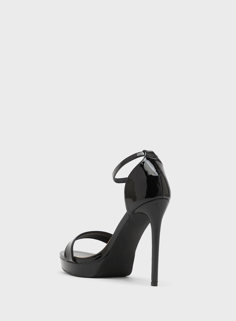 Truffle Patent Strappy Stilleto Sandals