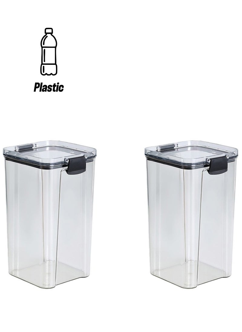 ZIMNEST - Set of 2 pieces 1300ML Airtight Food Storage with Lid, Double Sealed Thick storage Jar, Leak Proof, Easy to Clean, BPA Free, Kitchen and Other Storage - Image 1