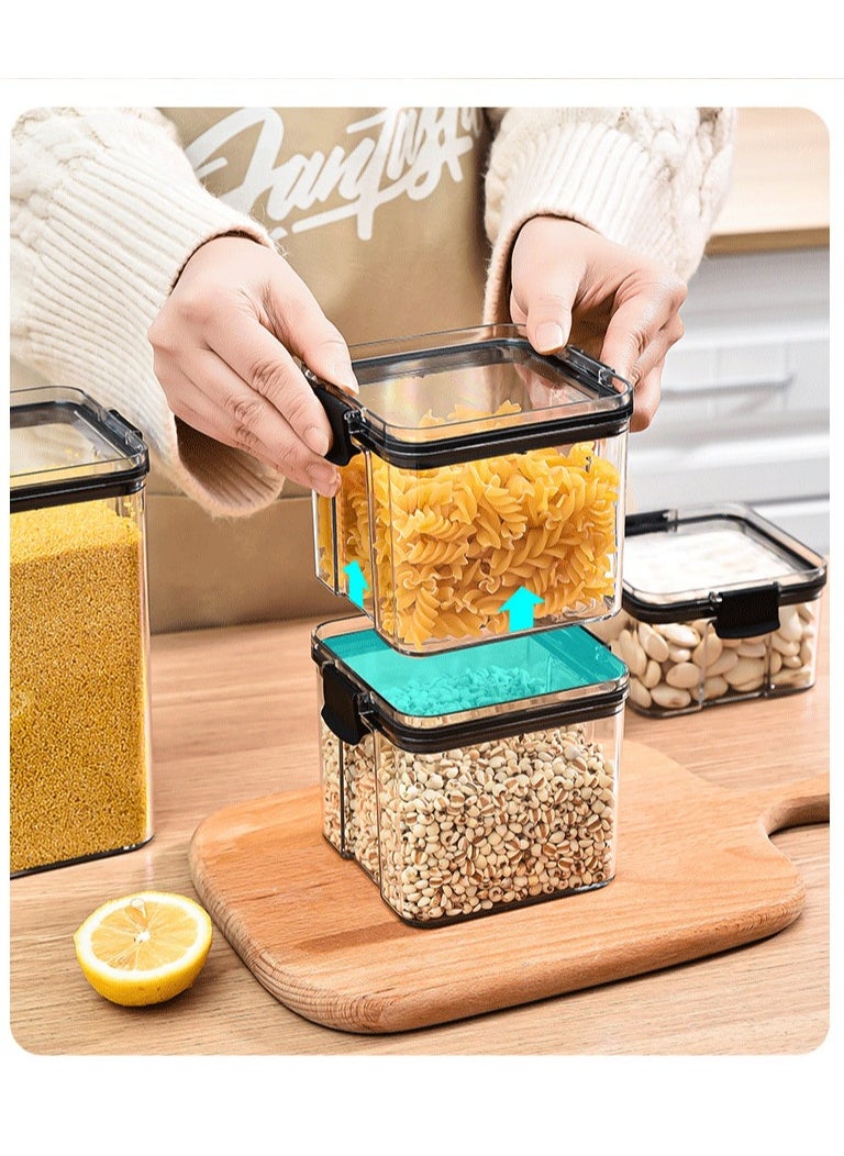 ZIMNEST - Set of 2 pieces 1300ML Airtight Food Storage with Lid, Double Sealed Thick storage Jar, Leak Proof, Easy to Clean, BPA Free, Kitchen and Other Storage - Image 1