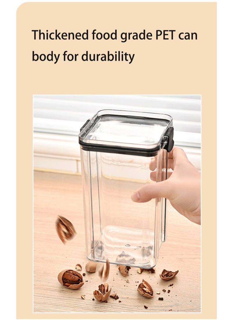 ZIMNEST - Set of 2 pieces 1300ML Airtight Food Storage with Lid, Double Sealed Thick storage Jar, Leak Proof, Easy to Clean, BPA Free, Kitchen and Other Storage - Image 1