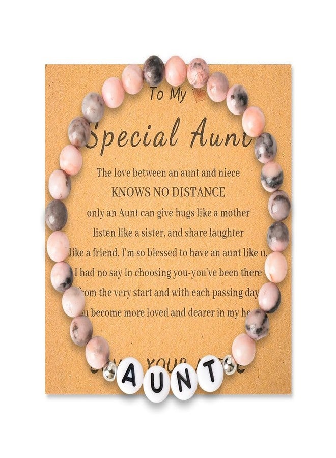 Sisadodo Birthday & Christmas Gifts: Natural Stone Bead Bracelet for Aunt/Niece, Women's Long Distance Gift - Image 1