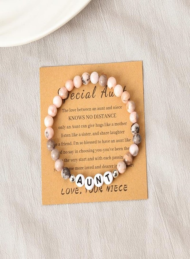 Sisadodo Birthday & Christmas Gifts: Natural Stone Bead Bracelet for Aunt/Niece, Women's Long Distance Gift - Image 5