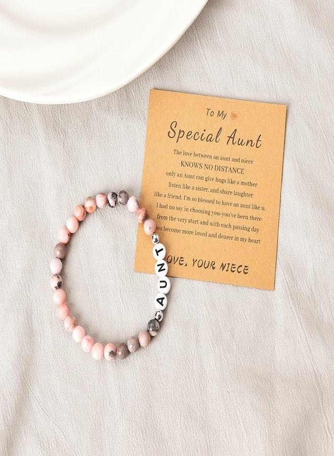 Sisadodo Birthday & Christmas Gifts: Natural Stone Bead Bracelet for Aunt/Niece, Women's Long Distance Gift - Image 3
