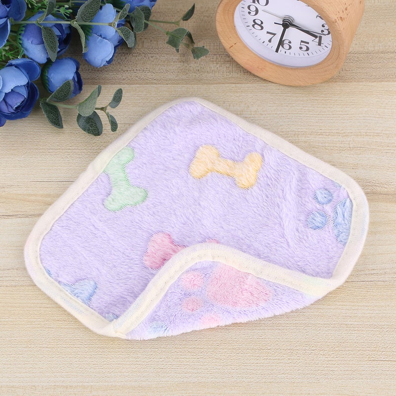 1 Pc Pet Carpet Coral Small Bone Printed Pet Dog Blanket Cushion Sleep Mat (20x20cm) - Image 1