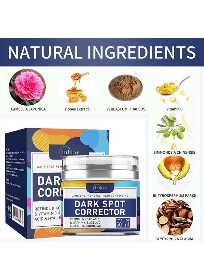 Inlifay - Dark Spot Remover for Face Hyperpigmentation Treatment. Dark Spots, Melasma, Freckle, Sun Spots Removal Dark Spot Corrector Cream for Women and Men - Image 1