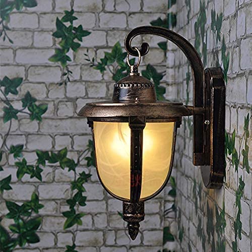 CITRA Outdoor Wall Light Fixture Bronze Exterior Wall Waterproof Lights Wall Mount with Water Glass Shade - Warm White,Corded Electric - Image 2