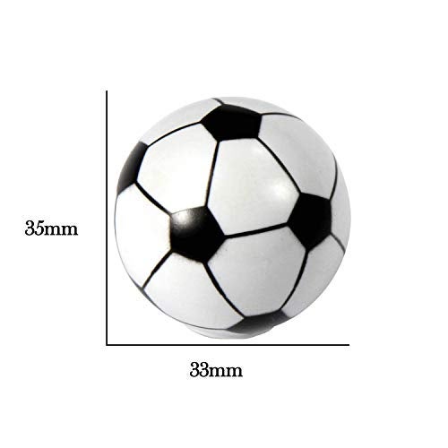 ZILucky Soccer Drawer knobs Ball Sports Party Theme Children and Baby Home Decor Drawer Pulls Handles for Dresser Cupboard Wardrobe Cabinet Kitchen Knobs Pack of 6 (Soccer) - Image 2