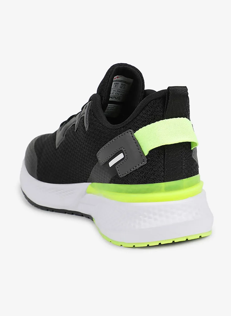 Campus Black Men Camp Paul Pu Cushion Lace-Up Running Shoes-Black for Men | Best Price UAE