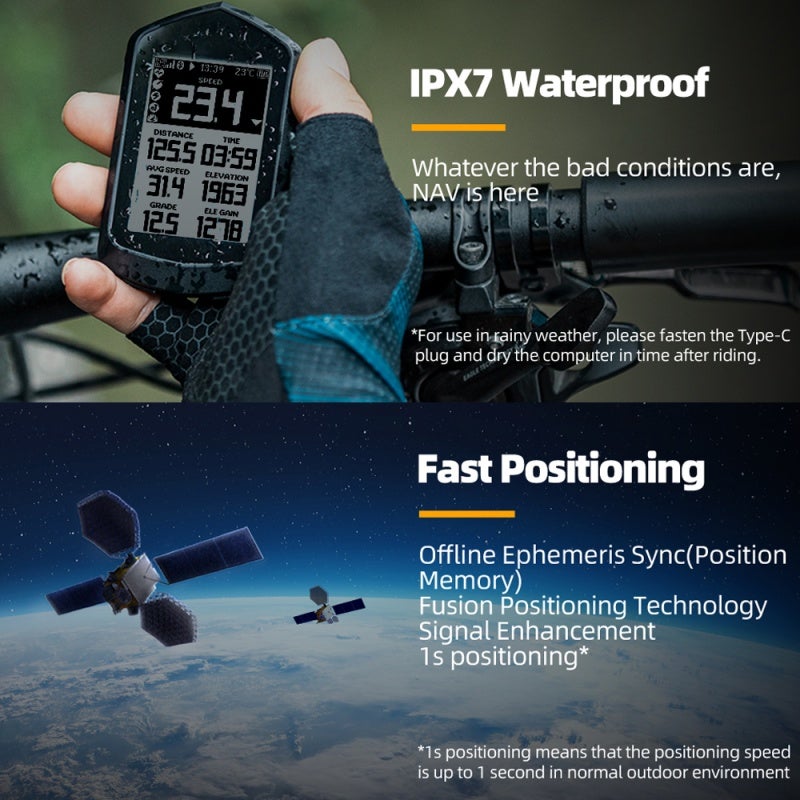 Xoss 2.4inch 240 * 160 High Resolution Display Bike Computers Bicycle Digital Stopwatch Cycle Speedometer IPX7 Waterproof Cycling Speed Meter Mobilephone APP Control - Image 4