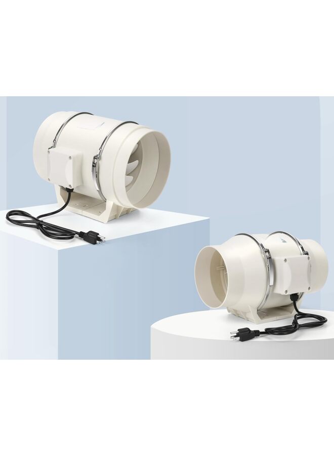 Inline Duct Fan Ventilation Exhaust Blower Fans Duct Fan Efficient Quiet Copper Motor for Ducting Vents Bathroom Kitchen Grow Tents Hydroponics (Size : 4IN) - Image 3