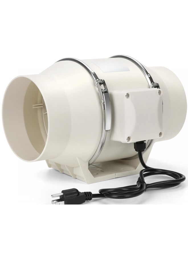 Inline Duct Fan Ventilation Exhaust Blower Fans Duct Fan Efficient Quiet Copper Motor for Ducting Vents Bathroom Kitchen Grow Tents Hydroponics (Size : 4IN) - Image 1