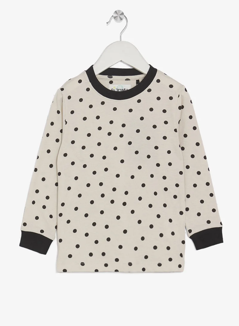 Ripples Girls Printed Long Sleeves Tee & Pyjama Set