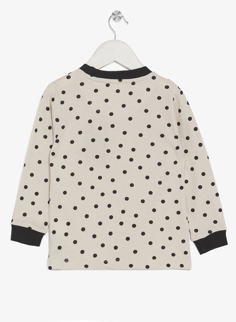 Ripples Girls Printed Long Sleeves Tee & Pyjama Set - Image 3