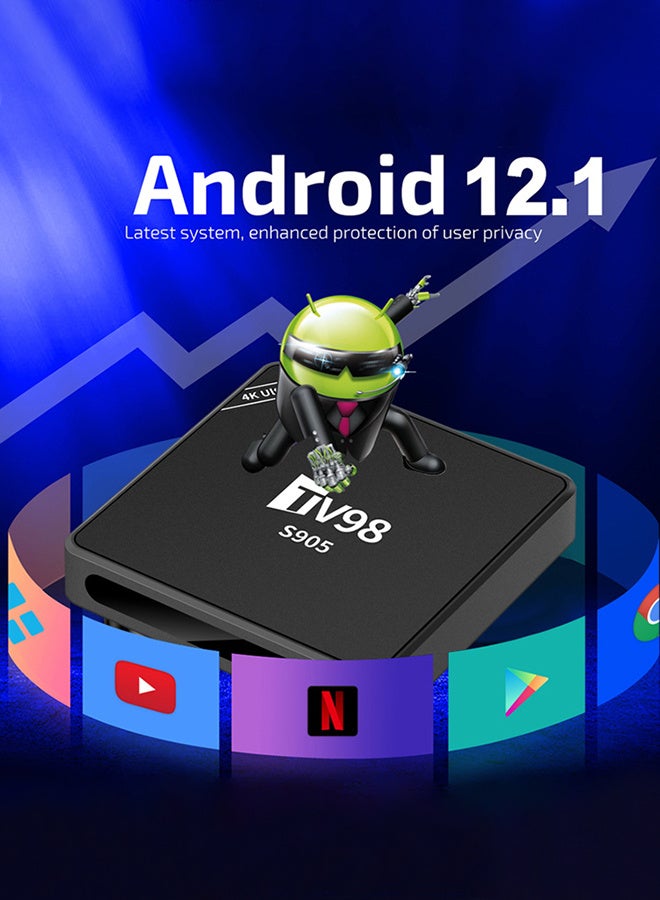 TV98 Smart Top Box S905 4K HD WiFi Android Set TV box - Image 2