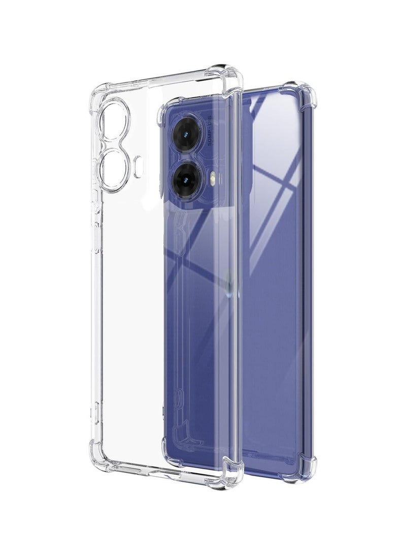 Crystal Clear Back Cover Case for Motorola Moto G85 Shockproof Soft TPU Case Cushioned Edges for Ultimate Protection Back Cover for Moto G85 - Image 1