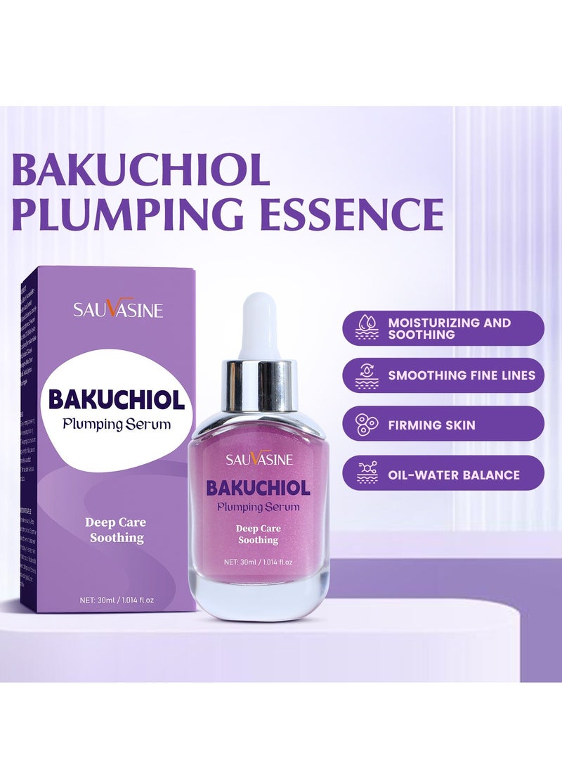 SAUVASINE Bakuchiol Plumping Serum – Pore and Wrinkle Minimizer with Bakuchiol | Retinol Alternative for Sensitive Skin | Enhances Firmness and Elasticity with Ceramide and Peptides, 30ml - Image 3