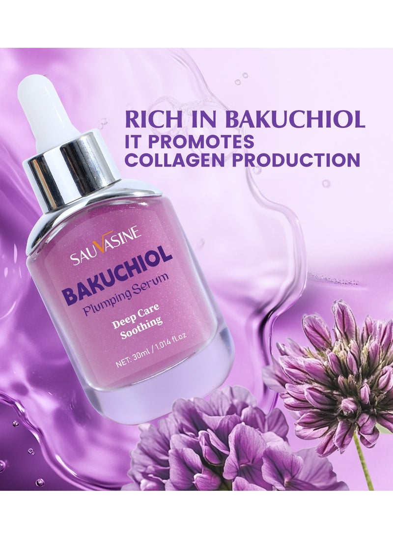 SAUVASINE Bakuchiol Plumping Serum – Pore and Wrinkle Minimizer with Bakuchiol | Retinol Alternative for Sensitive Skin | Enhances Firmness and Elasticity with Ceramide and Peptides, 30ml - Image 4