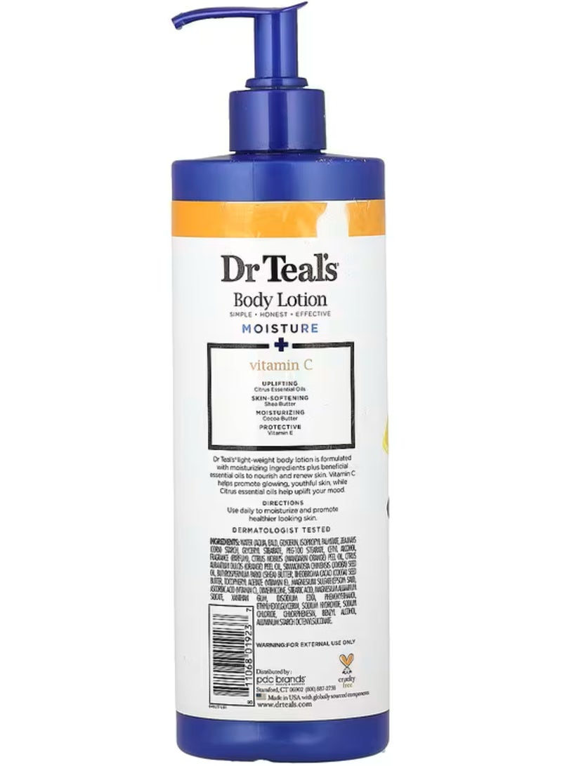 Dr Teal's Body Lotion, Moisture + Radiant, Citrus, 18 fl oz (532 ml) - Image 2