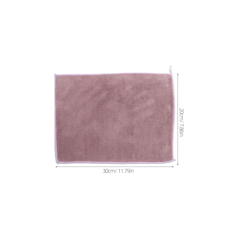 Double Layer Microfiber Kitchen Towels 2 Pack Absorbent Dish Cloths With Hanging Loop - Image 3