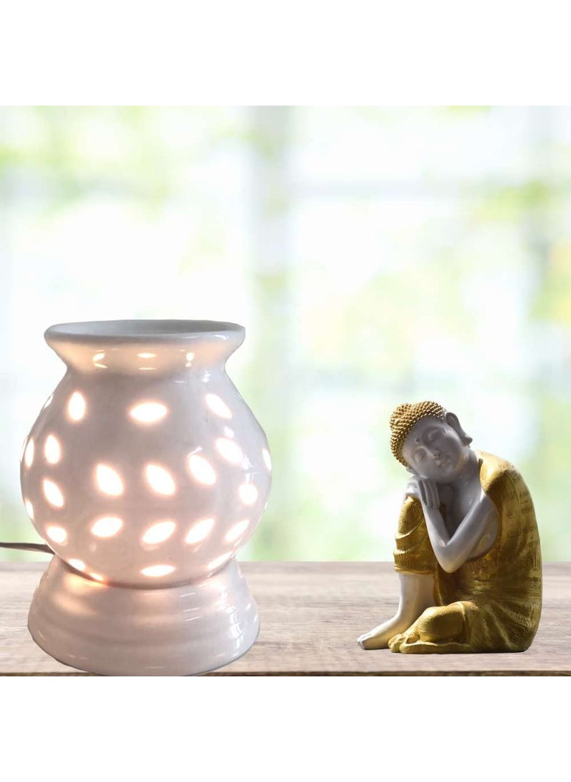 Gratus Naturals Gratus Naturals Matki Shape Ceramic Electric Aroma Diffuser Oil Warmer Decorative Diffuser for Home Water Capacity 45ml  - Image 5