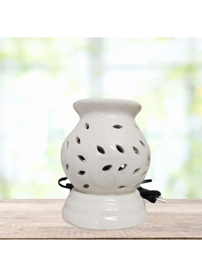 Gratus Naturals Gratus Naturals Matki Shape Ceramic Electric Aroma Diffuser Oil Warmer Decorative Diffuser for Home Water Capacity 45ml  - Image 2