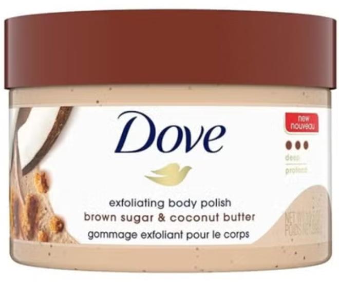 دوف مقشر السكر البني وزبدة جوز الهند للحصول على بشرة ناعمة وحريرية مقشر الجسم ويعيد المغذيات الطبيعية للبشرة 298 جم