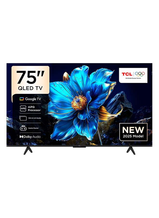 تي سي إل تلفاز QLED 4K Ultra HD HDR بحجم 75 بوصة (مساعد جوجل، دولبي أتموس، دولبي فيجن، HDR10+، مسرع الألعاب 60Hz، وضوح الحركة، 2025 (نموذج جديد)) - Image 1