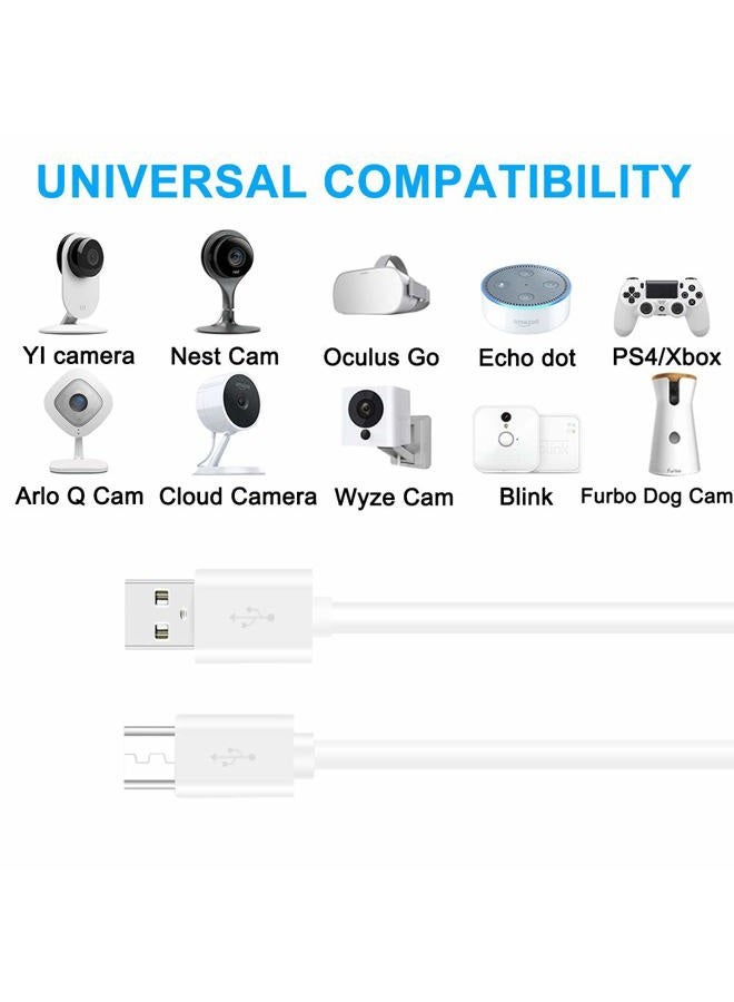 SCOVEE كابل تمديد طاقة USB بطول 20 قدم لكاميرات WyzeCam وWyzeCam Pan وكاميرا YI وكاميرا NestCam الداخلية وكاميرا Netvue وكاميرا KasaCam الداخلية وكاميرا Furbo Dog وكاميرا Blink وكاميرا Cloud وكابل شحن USB إلى Micro USB لكاميرات الأمان - Image 5