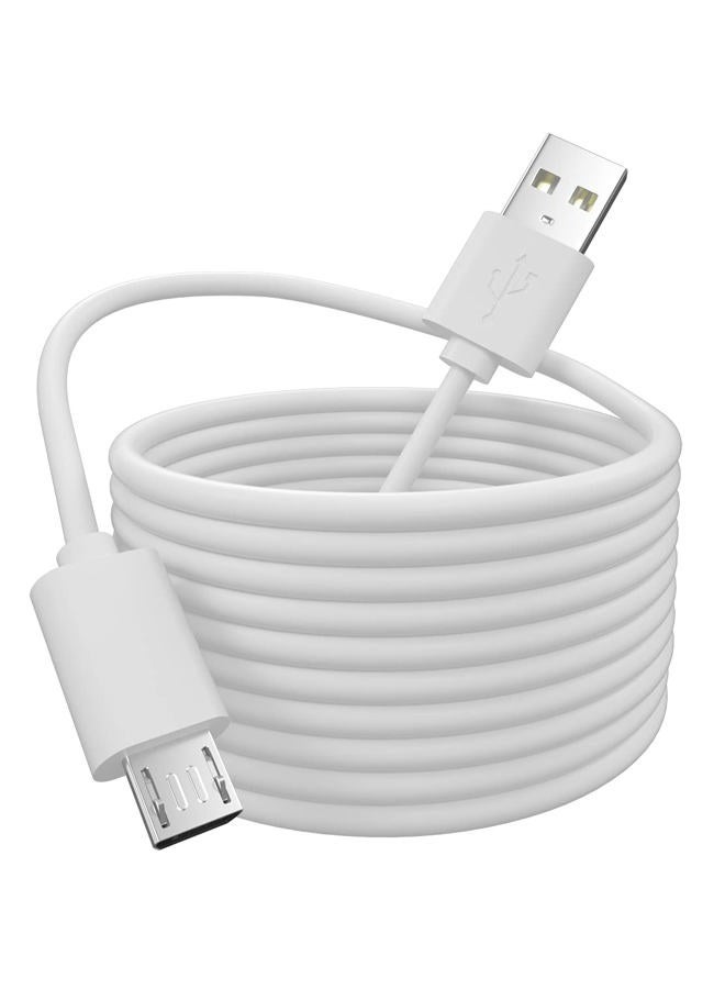SCOVEE كابل تمديد طاقة USB بطول 20 قدم لكاميرات WyzeCam وWyzeCam Pan وكاميرا YI وكاميرا NestCam الداخلية وكاميرا Netvue وكاميرا KasaCam الداخلية وكاميرا Furbo Dog وكاميرا Blink وكاميرا Cloud وكابل شحن USB إلى Micro USB لكاميرات الأمان - Image 1