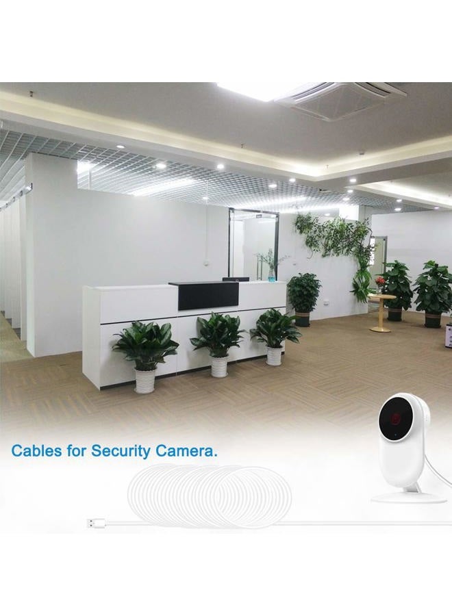 SCOVEE كابل تمديد طاقة USB بطول 20 قدم لكاميرات WyzeCam وWyzeCam Pan وكاميرا YI وكاميرا NestCam الداخلية وكاميرا Netvue وكاميرا KasaCam الداخلية وكاميرا Furbo Dog وكاميرا Blink وكاميرا Cloud وكابل شحن USB إلى Micro USB لكاميرات الأمان - Image 4