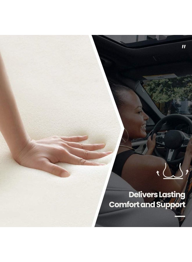 3 اكس ار وسادة جل 3XR فاخرة لتحديد شكل الأرداف لتوفير الراحة طوال اليوم وتخفيف الضغط، وسادة مقعد مريحة للاستخدام في كرسي المكتب والسيارة والكراسي المتحركة والمنزل، غطاء شبكي بني مسامي لتقليل التوتر | مساحة المقعد 40 × 43 سم - عرض الظهر 37 سم - Image 5