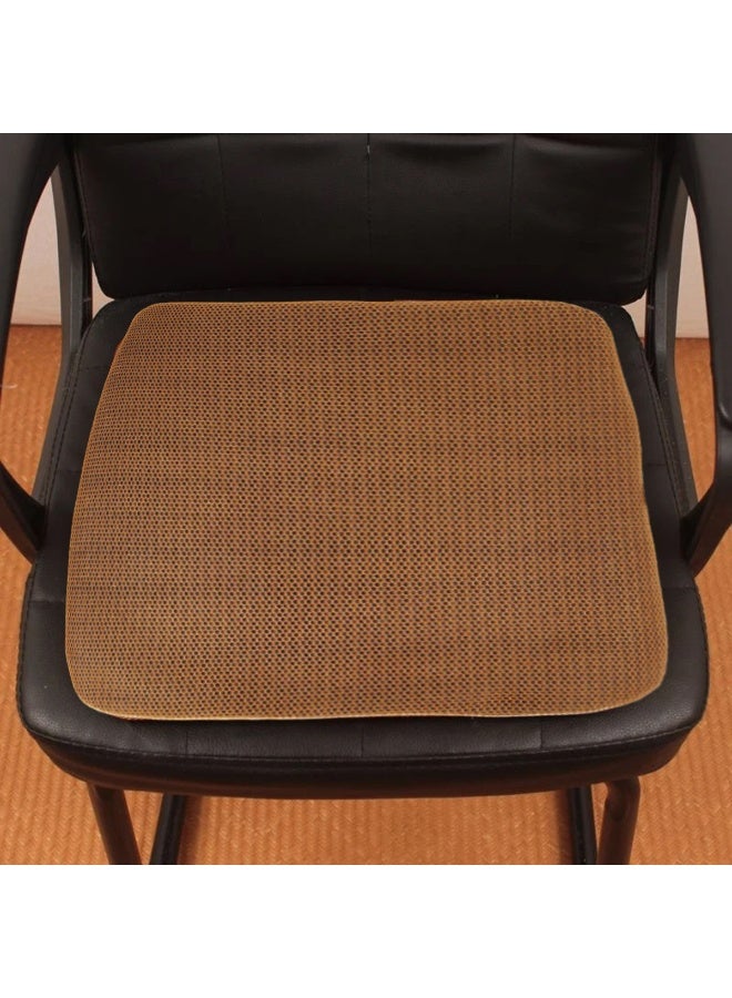 3 اكس ار وسادة جل 3XR فاخرة لتحديد شكل الأرداف لتوفير الراحة طوال اليوم وتخفيف الضغط، وسادة مقعد مريحة للاستخدام في كرسي المكتب والسيارة والكراسي المتحركة والمنزل، غطاء شبكي بني مسامي لتقليل التوتر | مساحة المقعد 40 × 43 سم - عرض الظهر 37 سم - Image 3