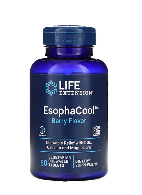 EsophaCool Berry 60 Vegetarian Chewable Tablets