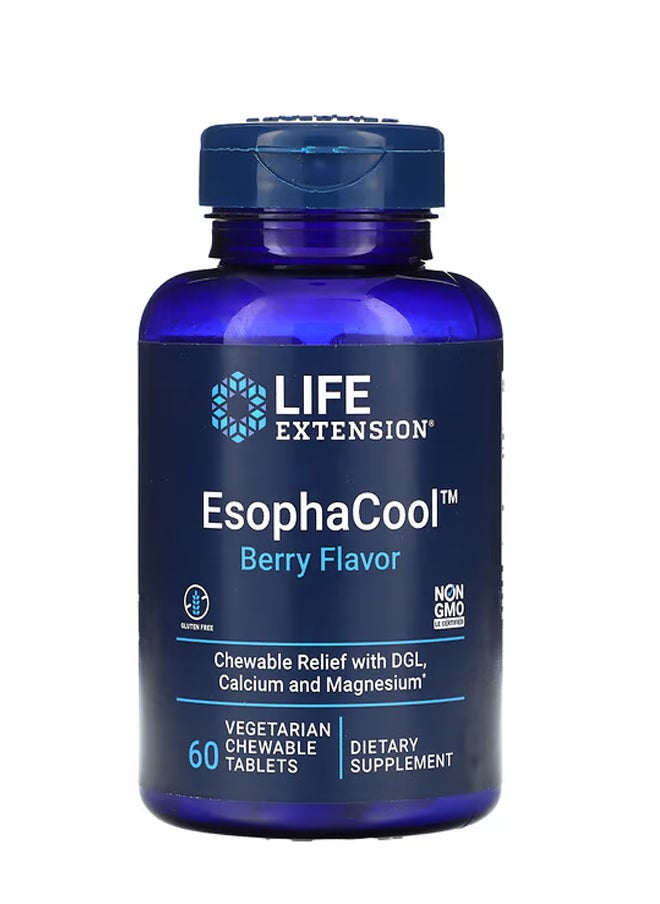 Life Extension - EsophaCool Berry 60 Vegetarian Chewable Tablets - Image 1