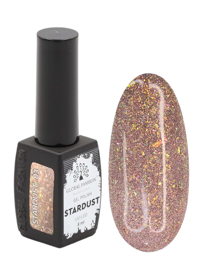 GLOBAL FASHION Professional - Stardust Gel Polish 8Ml Unleash A Universe Of Shimmering Hues On Your Fingertips (22 Colors)  (03) - Image 1