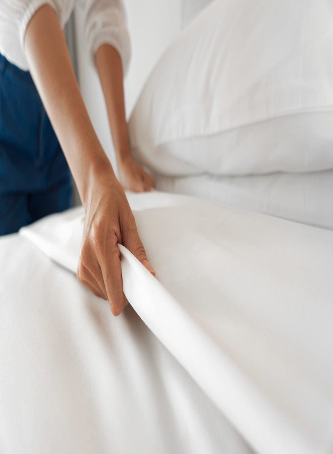 Mocassi Full Flat Sheet - Hotel Luxury 1800 Premier Cooling Bedding Sheet - Softest Sheets - Wrinkle, Fade, Stain Resistant - 1 Single Top Flat Sheet, Full, Cream - Image 3