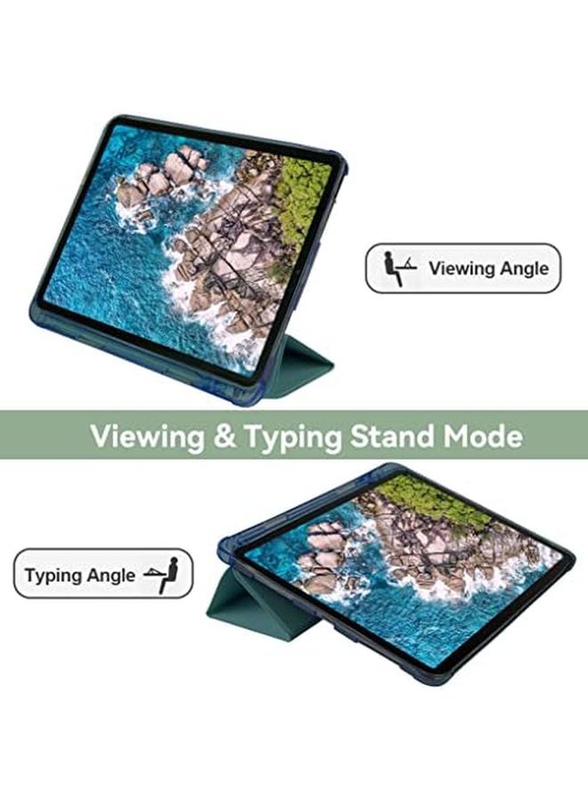 erorex Compatible With Ipad Pro 11 Drop Proof Tablet Case Color Blocking Silicone Ipad Case 3 In 1 Design Drop Proof On All Four Corners Navy Blue Plus Yellow Green - Image 2