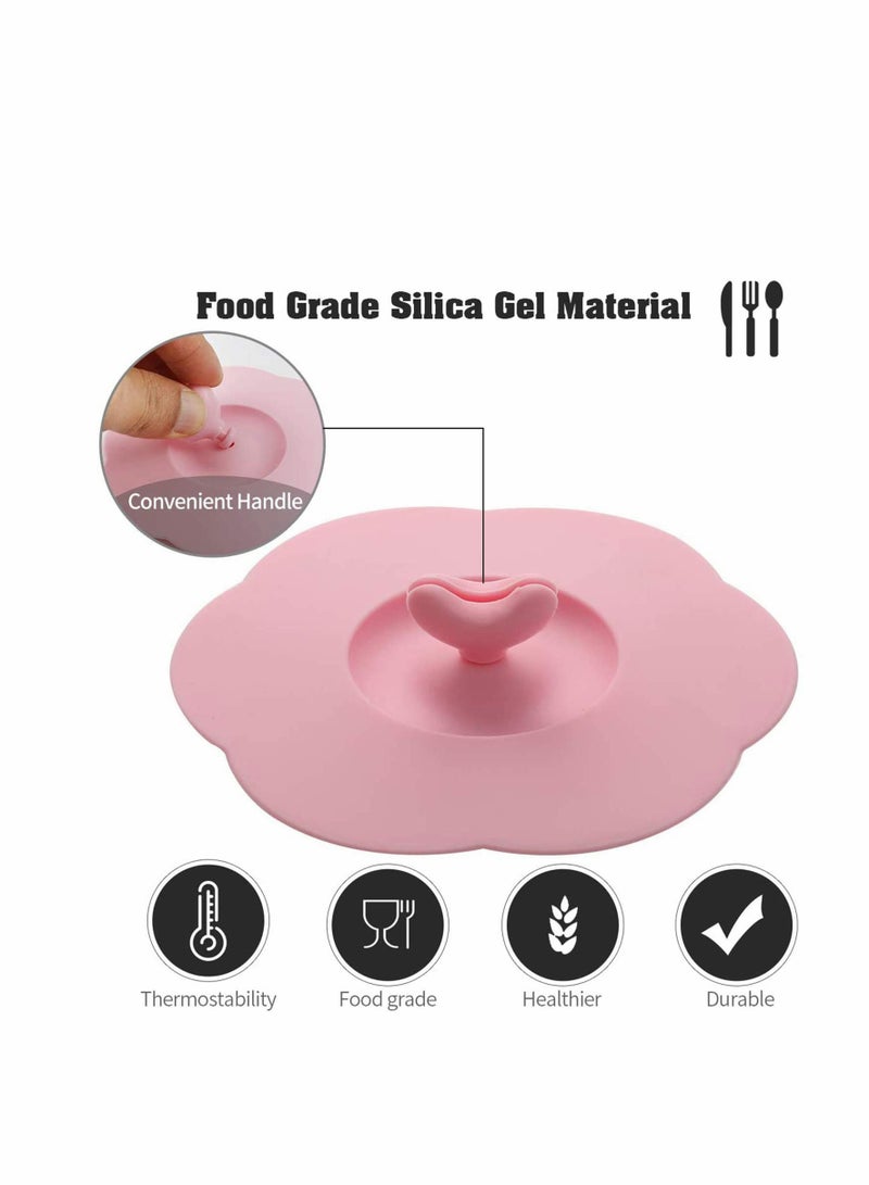 Excefore Silicone Cup Lid, 4Pcs Multicolored Lids for Mugs, Tea Pots, Flexible Mug Covers, Hot Cup Lids for Coffee and Tea, Anti Dust Airtight Seal Silicone Drink Hot Cup Lid Dust-Proof - Image 2