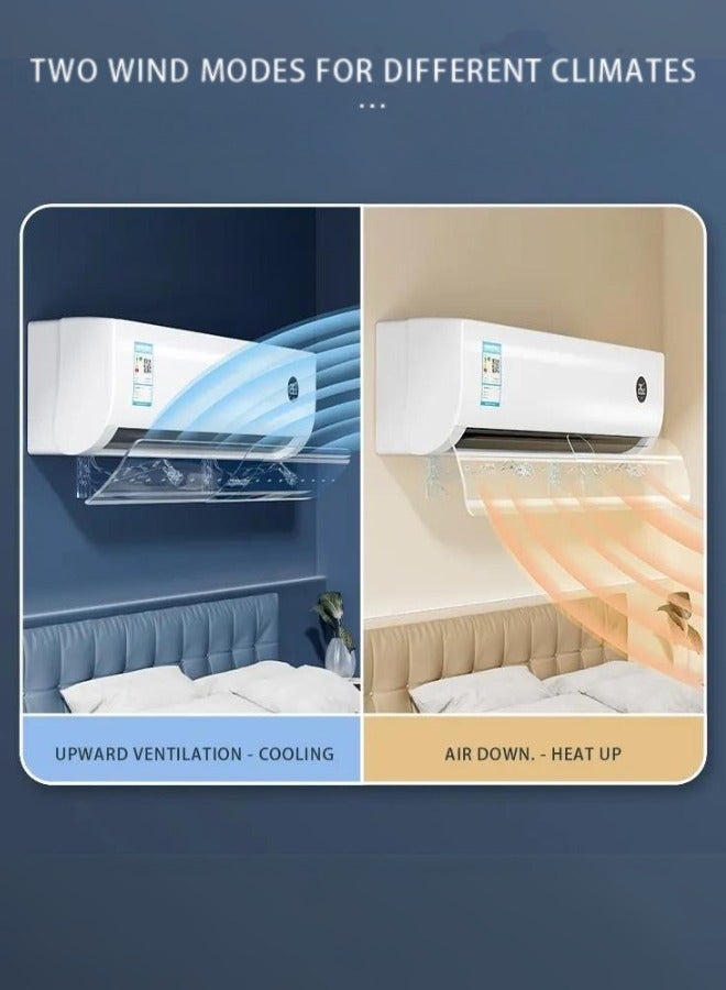BKMax Split Air Conditioner Deflector, Easy Installation, Adjustable Size, Fit All Types & Sizes, wall-mounted A/C air deflector, cooling air direction guide. (Glassy Bottom Mount, Clear) - Image 3
