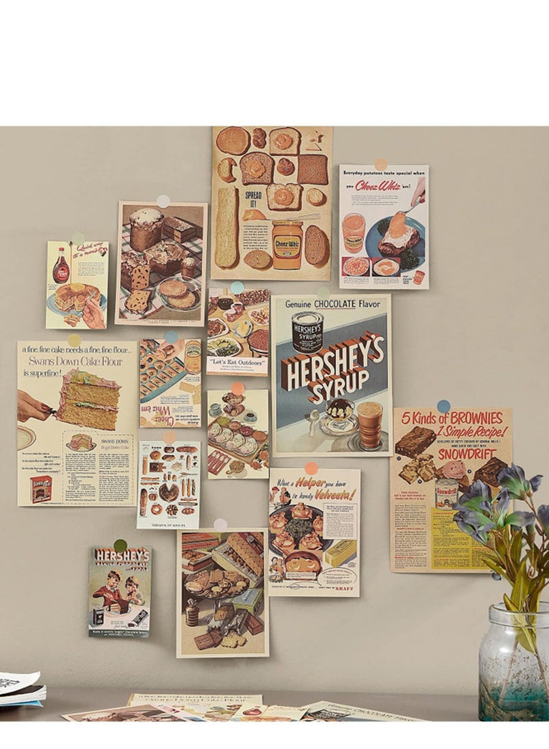 Y&D 14pcs Vintage Food Pictorial Aesthetic Picture for Wall Collage,vintage Cream Art Collage Print Kit,aesthetic Indie Room Decor, Decor Posters Girls Boys  - Image 4