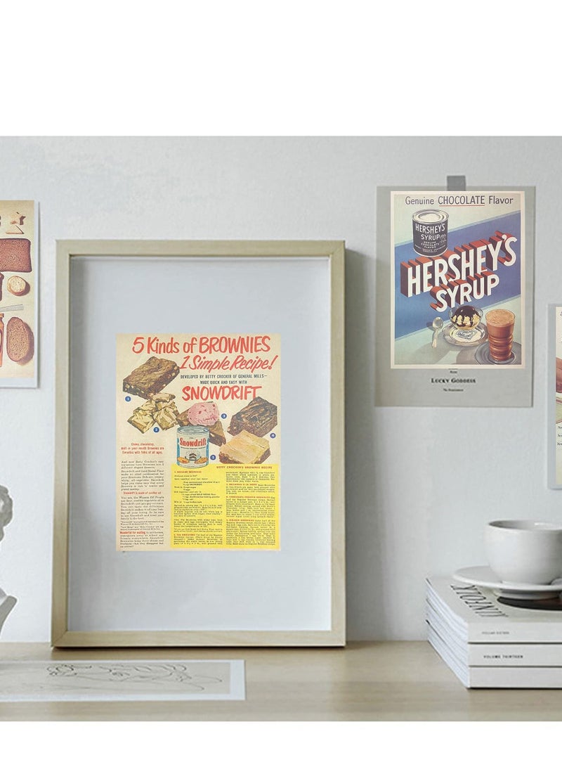 Y&D 14pcs Vintage Food Pictorial Aesthetic Picture for Wall Collage,vintage Cream Art Collage Print Kit,aesthetic Indie Room Decor, Decor Posters Girls Boys  - Image 3