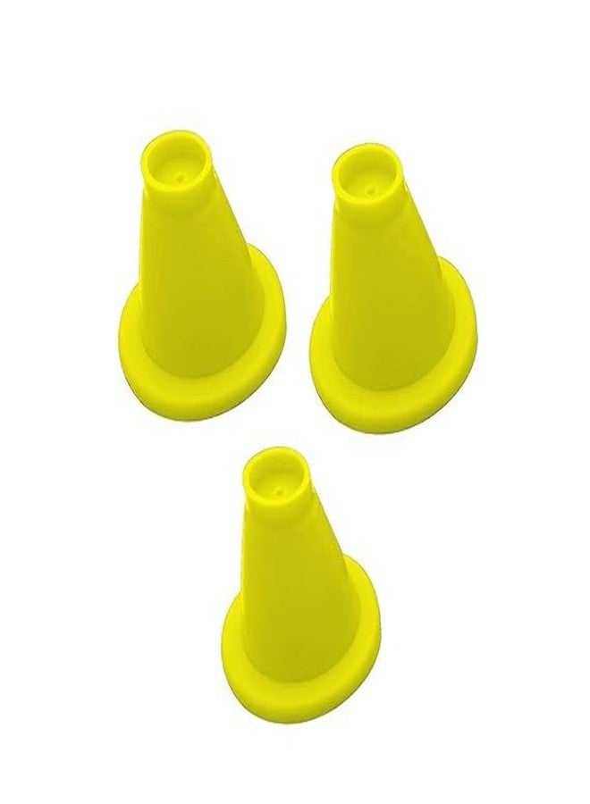 MRT SPORTS Rubber Cricket Batting Tee Cone for Batting Practice, Pack of 3 (Yellow) - Image 2