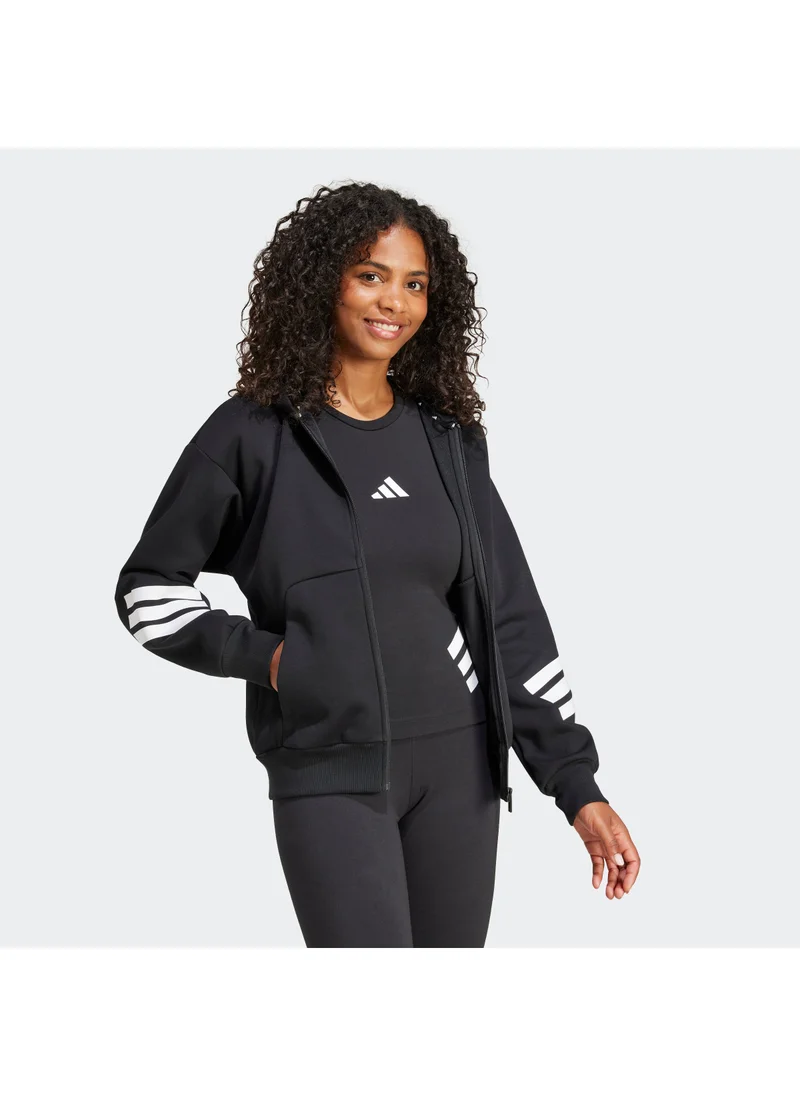 Adidas Future Icons Three Stripe Full Zip Hoodie