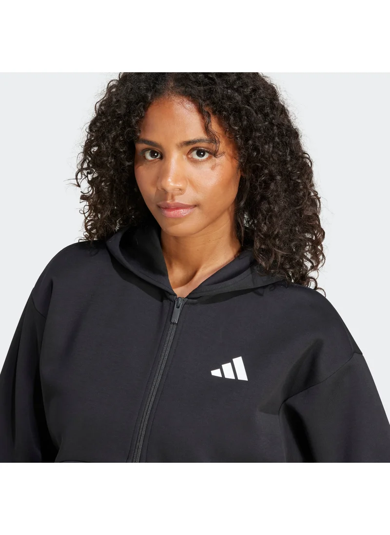 Adidas Future Icons Three Stripe Full Zip Hoodie