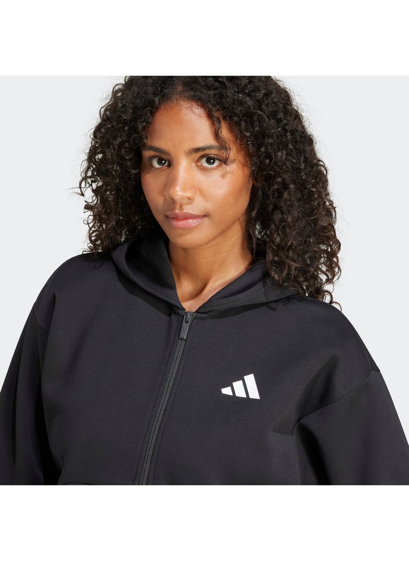 Adidas Future Icons Three Stripe Full Zip Hoodie - Image 4