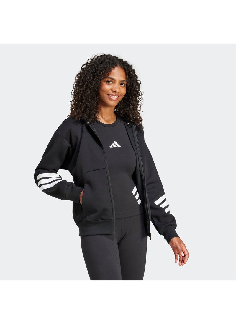 Adidas Future Icons Three Stripe Full Zip Hoodie - Image 5