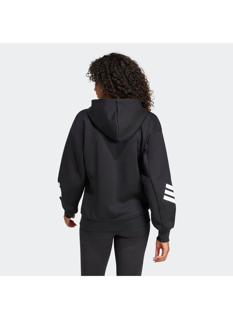 Adidas Future Icons Three Stripe Full Zip Hoodie - Image 2