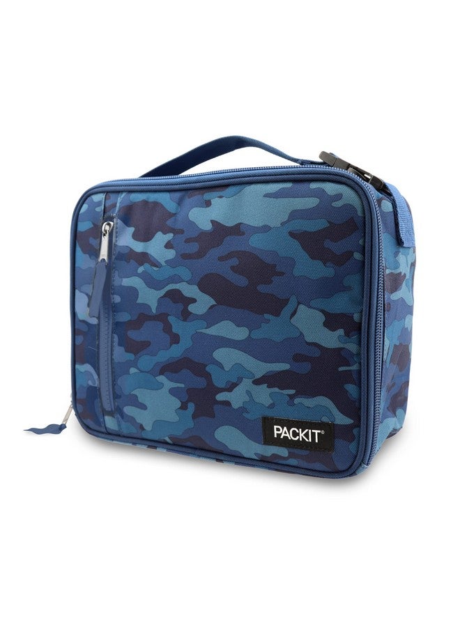 PACKIT PackIt Freezable Classic Lunch Box, Blue Camo, Built with EcoFreeze Technology, Collapsible, Reusable, Zip Closure With Zip Front Pocket and Buckle Handle, Designed for Lunches  - Image 2